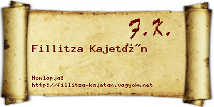 Fillitza Kajetán névjegykártya